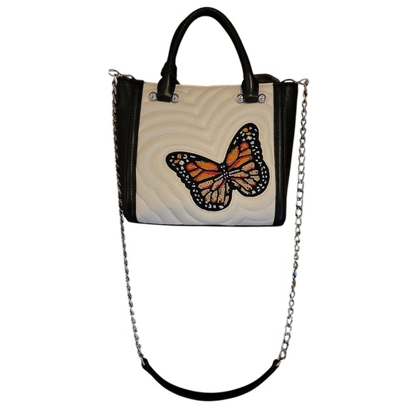 Brighton Beaded Monarch Dreams Butterfly Embroidered Handbag - Picture 2 of 5